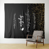 Hintergrund moderner Script Graduation Party | Abs Wandteppich (Beispiel (Horizontal))