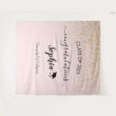 Hintergrund moderner Script Graduation Party | Abs Wandteppich (Vorderseite (Horizontal))