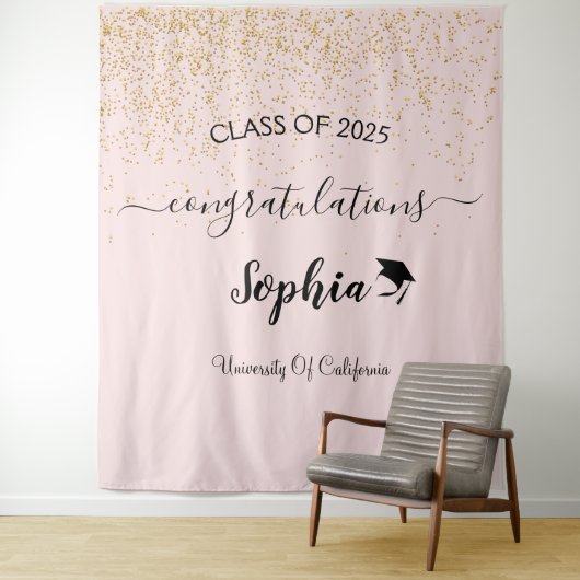 Hintergrund moderner Script Graduation Party | Abs Wandteppich (Beispiel)
