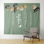 Hintergrund moderner Script Graduation Party | Abs Wandteppich (Beispiel (Horizontal))