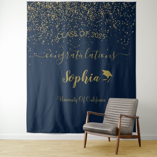 Hintergrund moderner Script Graduation Party | Abs Wandteppich (Beispiel)