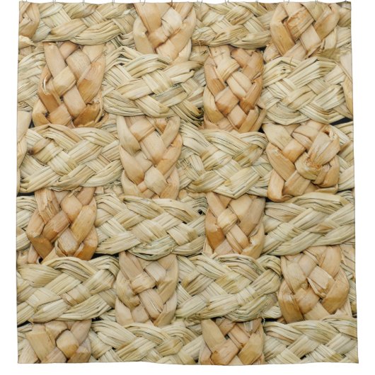 Hintergrund natürlicher Strohtextur Duschvorhang (Vorderseite)