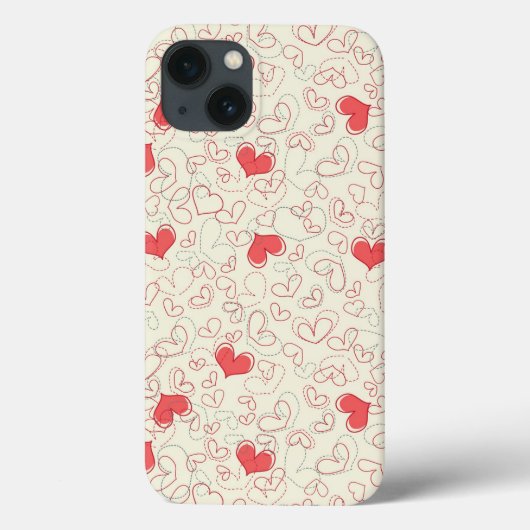 Hintergrund niedlicher Herzen Case-Mate iPhone Hülle (Rückseite)