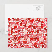Hintergrund niedlicher roter Herzen Postkarte (Vorne/Hinten)