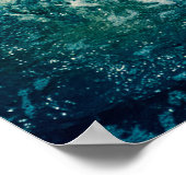 Hintergrund, obere Ansicht, rascher Fluss des Flus Poster (Ecke)