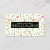 Hintergrund Obst und Gemüse Visitenkarte (Rückseite)