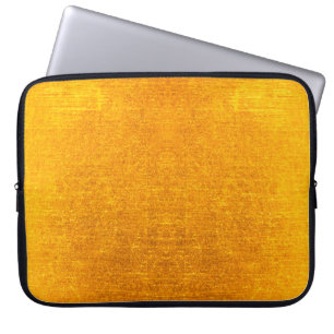 Hintergrund oder Konsistenz aus gebürstetem Gold Laptopschutzhülle