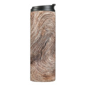 Hintergrund oder Textur aus Holz Thermosbecher (Nach links gedreht)