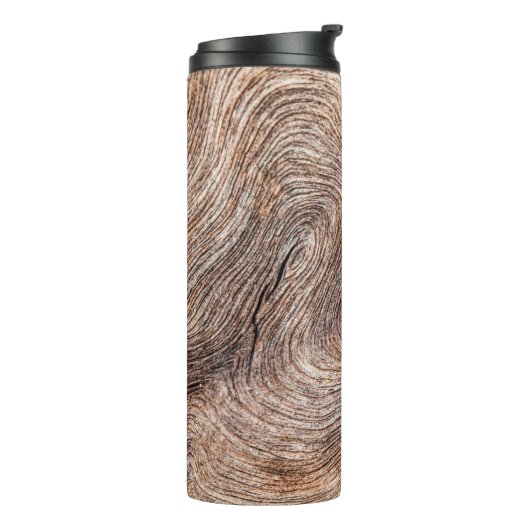 Hintergrund oder Textur aus Holz Thermosbecher (Nach links gedreht)