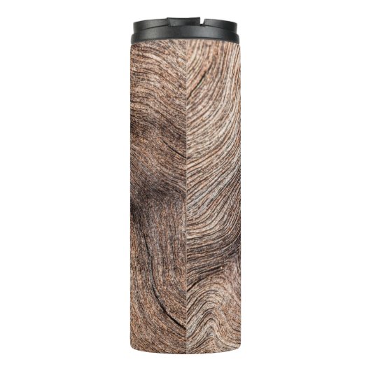 Hintergrund oder Textur aus Holz Thermosbecher (Rückseite)