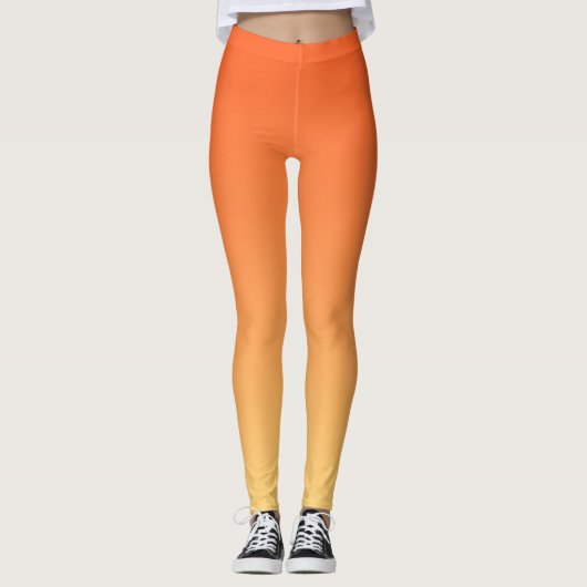 Hintergrund Orange und Gelb Leggings (Vorderseite)