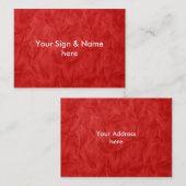 Hintergrund PAPIERTEXTURE - dreckig rot Visitenkarte (Vorne/Hinten)