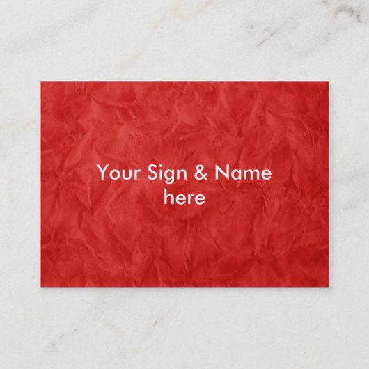 Hintergrund PAPIERTEXTURE - dreckig rot Visitenkarte (Vorderseite)