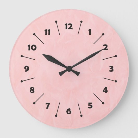 Hintergrund PAPIERTEXTURE - Hellrosa Große Wanduhr (Vorderseite)