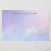 Hintergrund pastellrosa und blaue Wolke Briefpapier (Vorderseite)
