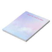 Hintergrund pastellrosa und blaue Wolke Notizblock (Rotiert)
