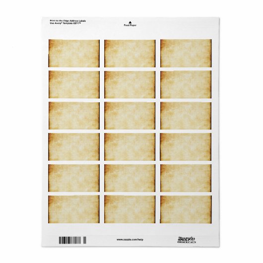 Hintergrund | Pergamentpapier Adressaufkleber (Vorne)