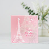 HINTERGRUND PixDezines EIFFELTURM-INVITATIONS/DIY Einladung (Stehend Vorderseite)