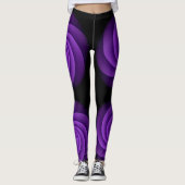 Hintergrund Power Spiralviolett Leggings (Vorderseite)