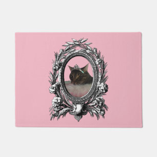 Hintergrund Prinzessin-Cat Vintage Frame Pink Fußmatte