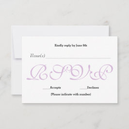 Hintergrund Purple - RSVP-Antwortkarte RSVP Karte