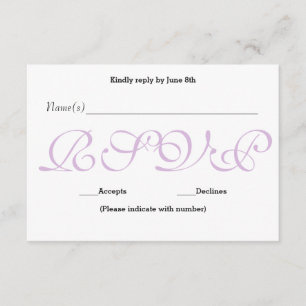 Hintergrund Purple - RSVP-Antwortkarte RSVP Karte