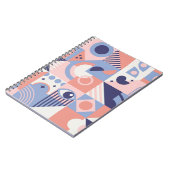 Hintergrund quadratischer geometrischer Formen. Äs Notizblock (Linke Seite)