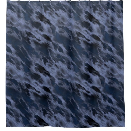 Hintergrund: Quake Clouds Blue Mix + Ihre Ideen Duschvorhang (Vorderseite)