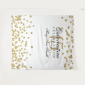 Hintergrund Quinceanera Party-GoldConfetti Wandteppich (Vorderseite (Horizontal))