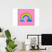 Hintergrund Rainbow Happy Birthday Poster (Heimbüro)