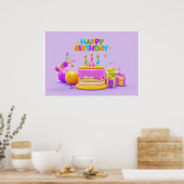 Hintergrund Rainbow Happy Birthday Poster (Küche)