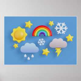 Hintergrund Rainbow Happy Birthday Poster