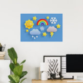 Hintergrund Rainbow Happy Birthday Poster (Heimbüro)