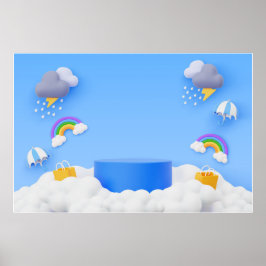 Hintergrund Rainbow Happy Birthday Poster