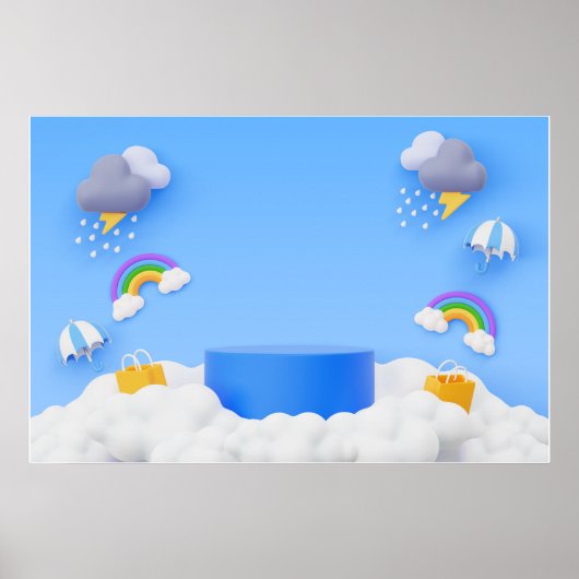 Hintergrund Rainbow Happy Birthday Poster (Vorne)