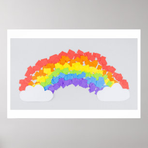 Hintergrund Rainbow Happy Birthday Poster