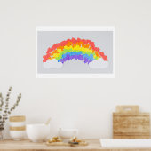 Hintergrund Rainbow Happy Birthday Poster (Küche)