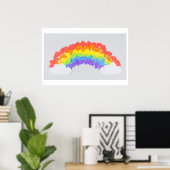 Hintergrund Rainbow Happy Birthday Poster (Heimbüro)