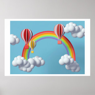 Hintergrund Rainbow Happy Birthday Poster