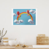 Hintergrund Rainbow Happy Birthday Poster (Küche)