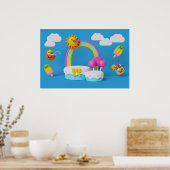 Hintergrund Rainbow Happy Birthday Poster (Küche)