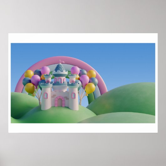 Hintergrund Rainbow Happy Birthday Poster (Vorne)