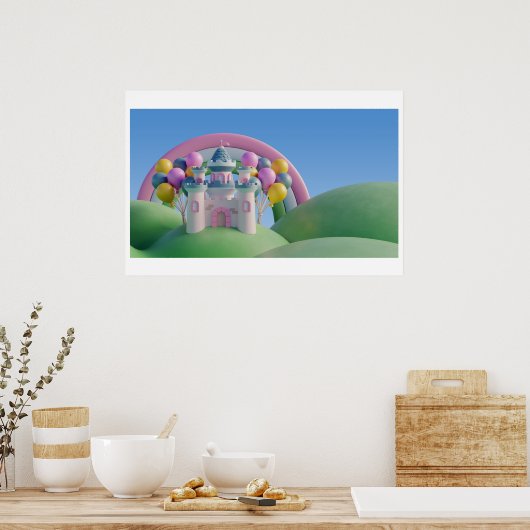 Hintergrund Rainbow Happy Birthday Poster (Küche)
