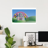 Hintergrund Rainbow Happy Birthday Poster (Heimbüro)