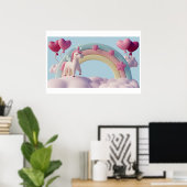 Hintergrund Rainbow Happy Birthday Poster (Heimbüro)