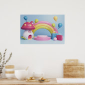 Hintergrund Rainbow Happy Birthday Poster (Küche)
