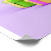 Hintergrund Rainbow Happy Birthday Poster (Ecke)