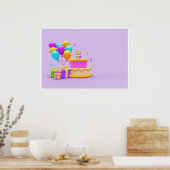 Hintergrund Rainbow Happy Birthday Poster (Küche)