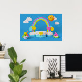 Hintergrund Rainbow Happy Birthday Poster (Heimbüro)