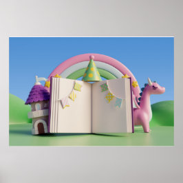 Hintergrund Rainbow Happy Birthday Poster